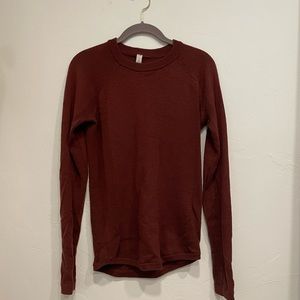 Lululemon long sleeve merino wool top.